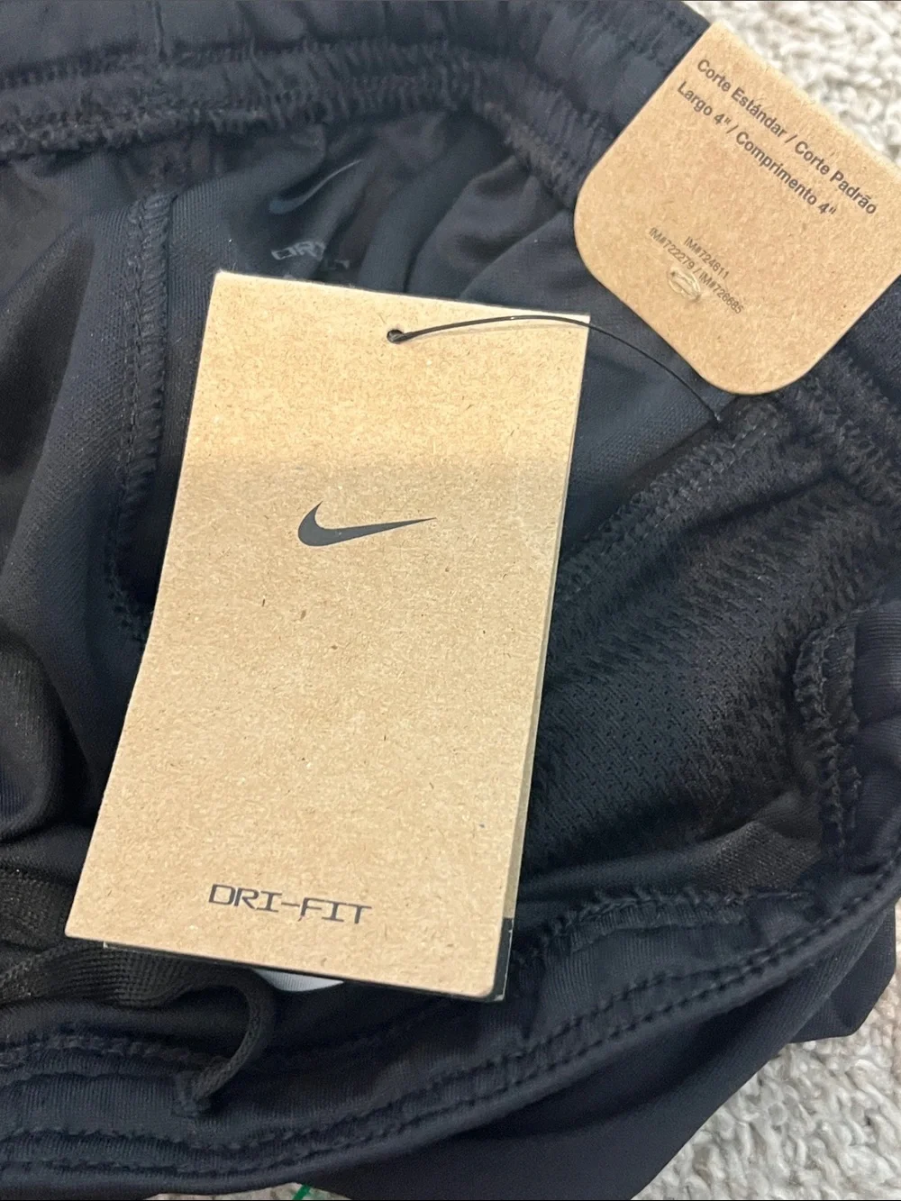 NWT Nike Dri-FIT Black 4” Running Shorts Women’s Small Athletic Training Gym